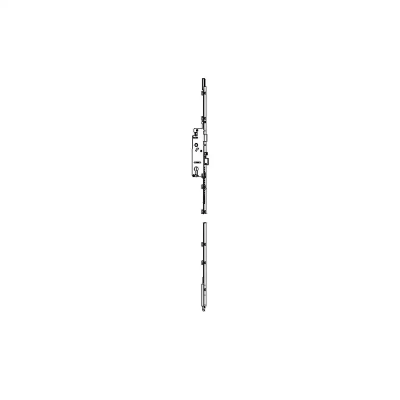 Brixwell 850-8778331 Manual Shootbolt Lock Ext 1-3/4 Backset 1in Deadbolt throw 36in Handle Height .79 Shootbolt 5/8 Faceplate