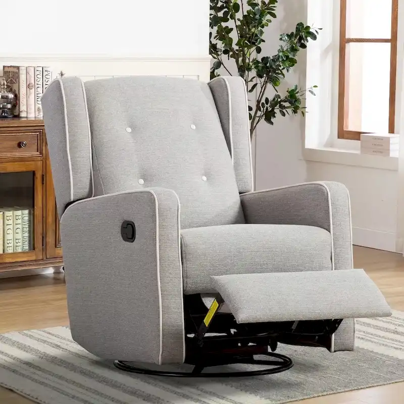 Racing Swivel Rocker Recliner Chair Single Seat Set of two
