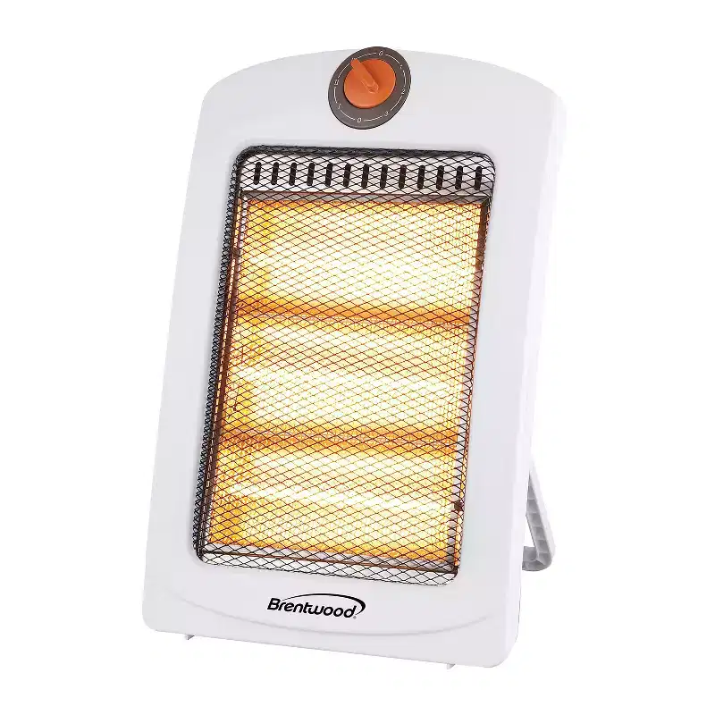 Brentwood H-Q1000Q 1,000-Watt-Max Portable Quartz Space Heater, White