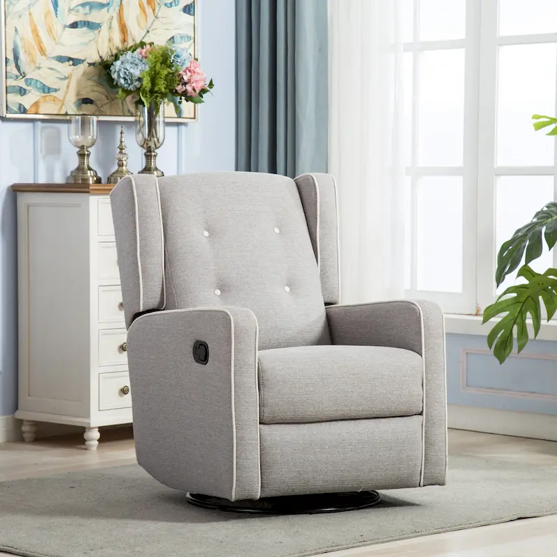 Ebello Racing Swivel Rocker Recliner Chair Single Seat