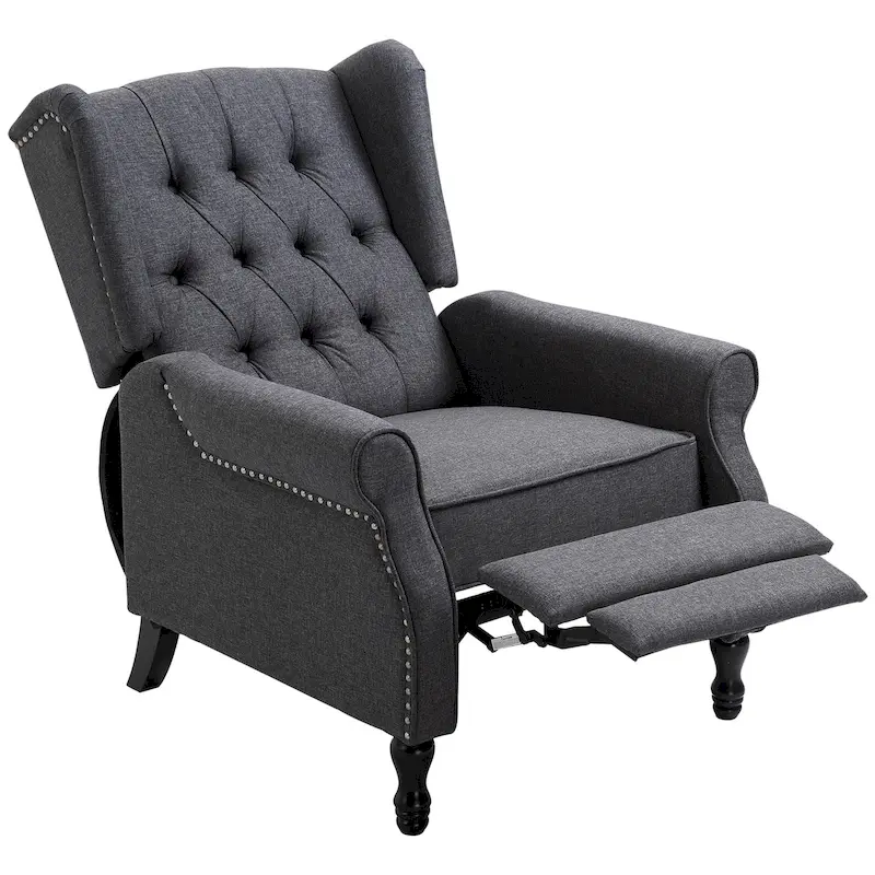 Grey Modern 26 Tufted Recliner Chair
