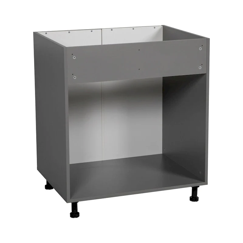 36 Sink Base Cabinets-High Double Door-Grey - 36 x 34 1/2 x 23 3/8