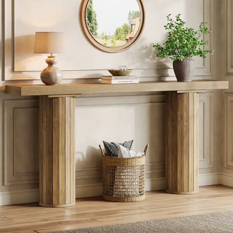 63 Inches Long Console Table for Entryway Hallway Living Room