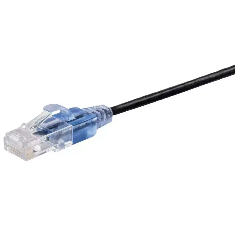 Monoprice Cat6A Ethernet Patch Cable - 3 Feet - Black | Network Internet Cord - RJ45, 550Mhz, UTP, Pure Bare Copper Wire, 10G, 30AWG, 5-Pack - SlimRun