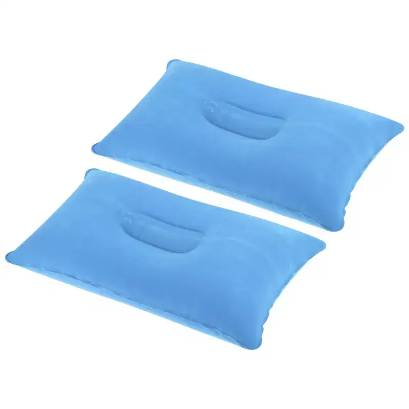 Unique Bargains Neck Support for Hiking Travel Flocked Inflatable Camping Pillows 2 Pcs 15 x 9.5