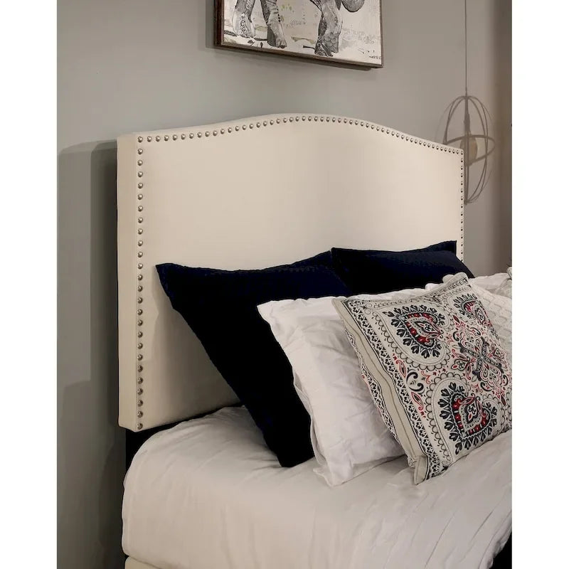 Newport Upholstered Headboard with Nail Head Trim