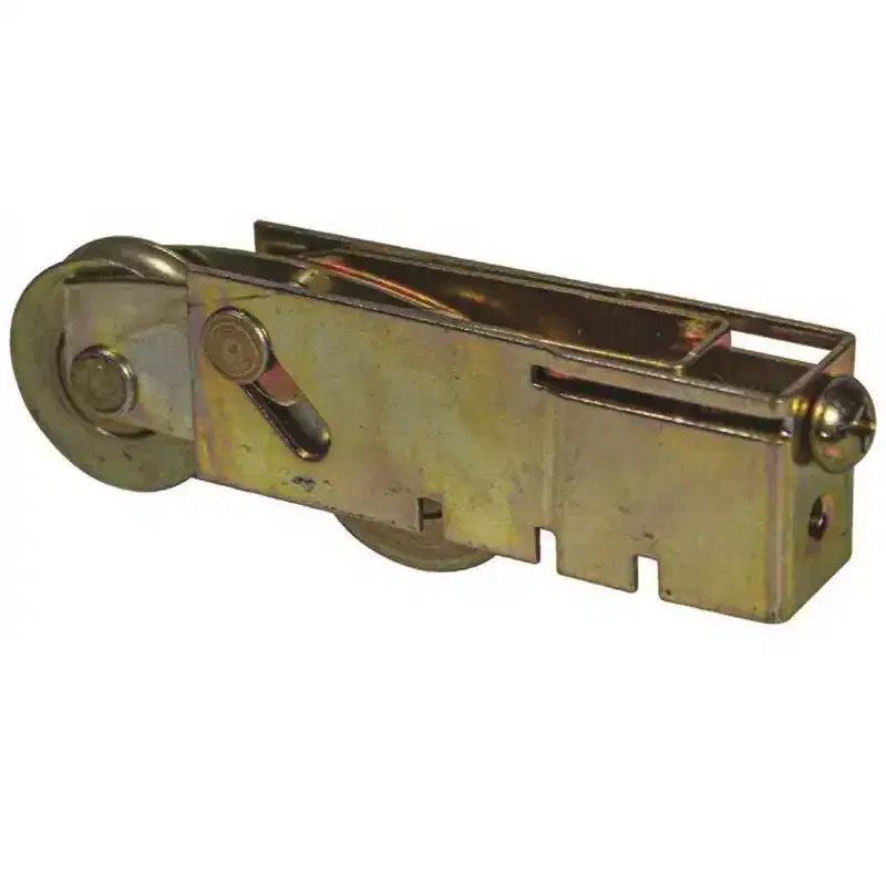 Brixwell Patio Door Roller Tandem Assembly, Steel Material, 1-1/4 Wheels, 3-3/32 Housing Length, 1-1/8 Housing Height, Dichromate Finish