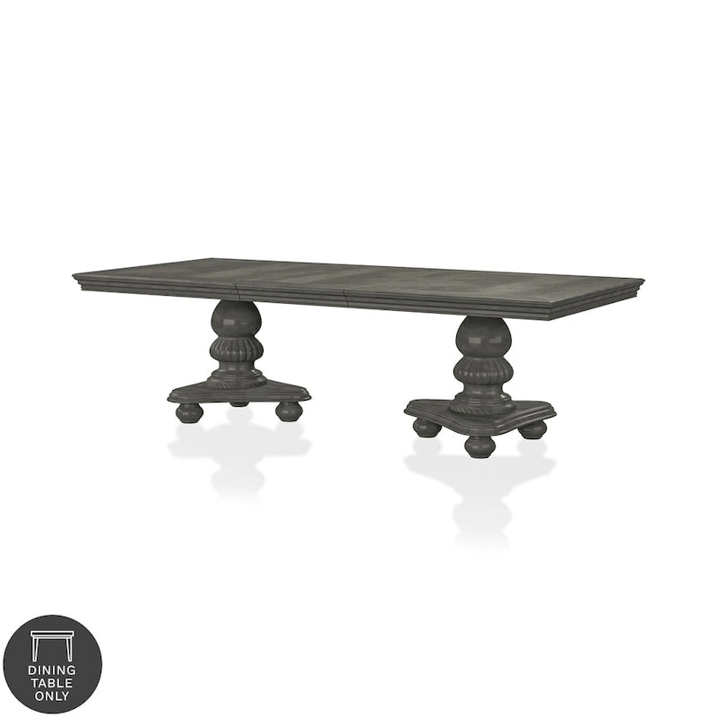 Furniture of America Tima Grey 103-inch Wood Expandable Dining Table