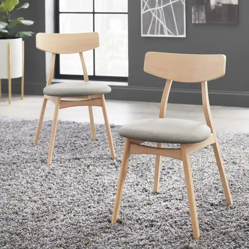 Solid Beechwood Dining Chairs (Set of 2)
