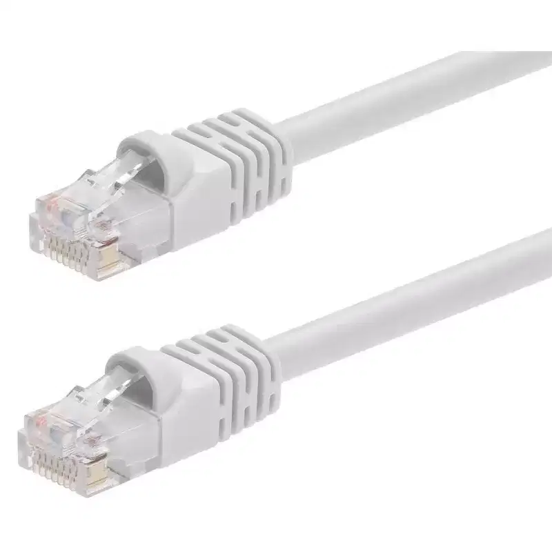 Monoprice Cat5e Ethernet Patch Cable - 1 Feet - White | Network Internet Cord - RJ45, Stranded, 350Mhz, UTP, Pure Bare Copper Wire, 24AWG