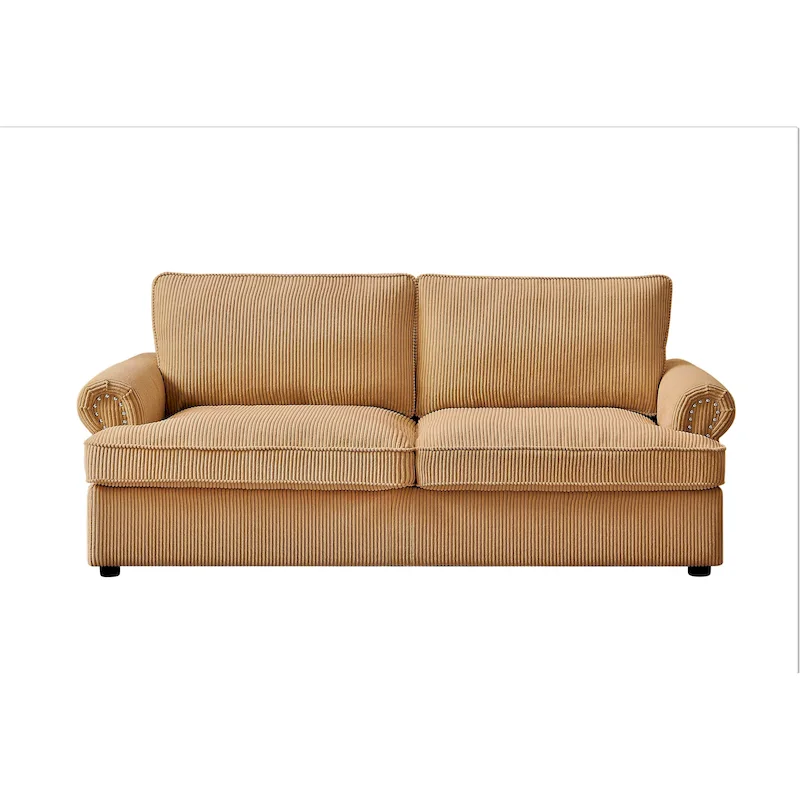 Viviana 76 inch Polyester Round Arm Sleeper Sofa