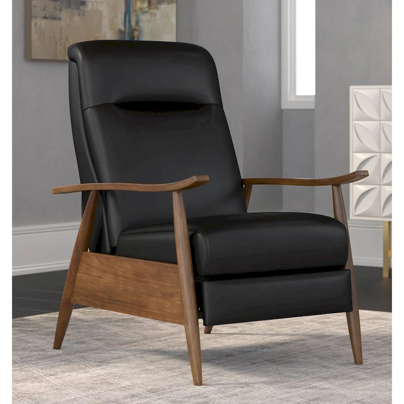 Sienna Upholstered Wood Push Back Recliner by Greyson Living
