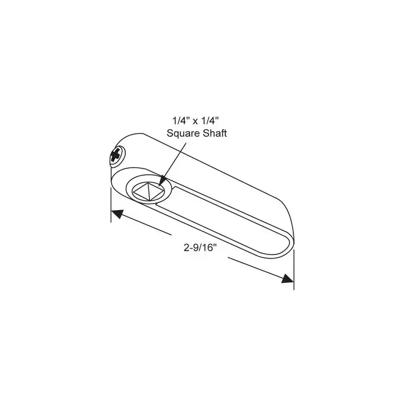 Brixwell Double Hung Window Latch, Square Shaft, 1/4 W x 1/4 H, Plastic Material, Driftwood Finish