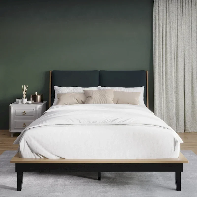 CraftPorch Mid-Century 4-pieces Wooden Bedroom Set