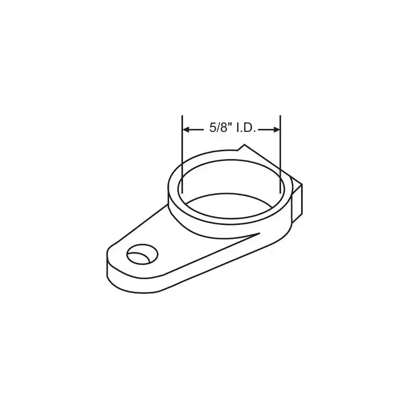 Brixwell Torque Bar Bearing, Plastic Material, 5/8 Inner Diameter, White Finish
