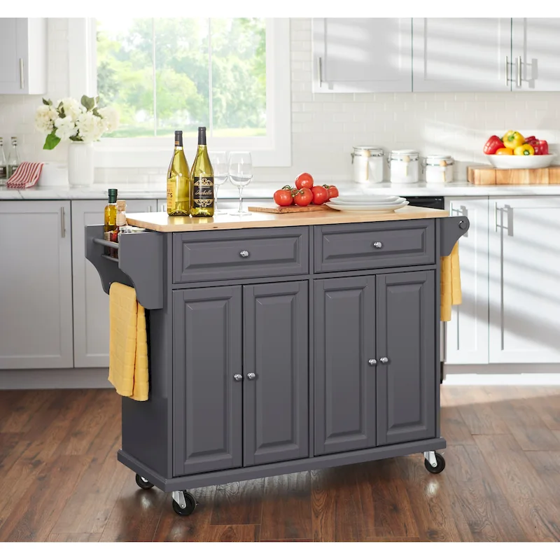 Simple Living Georgia Rolling Kitchen Cart