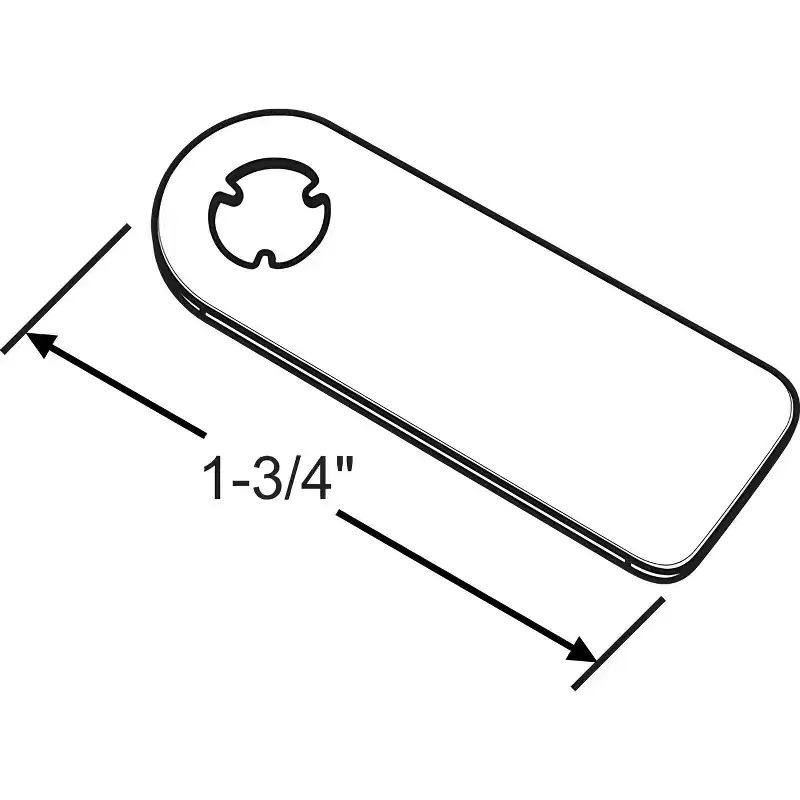 Brixwell Cover Plate For Multipoint Locks, Metal Material, 1-3/4 Length, Gray Finish