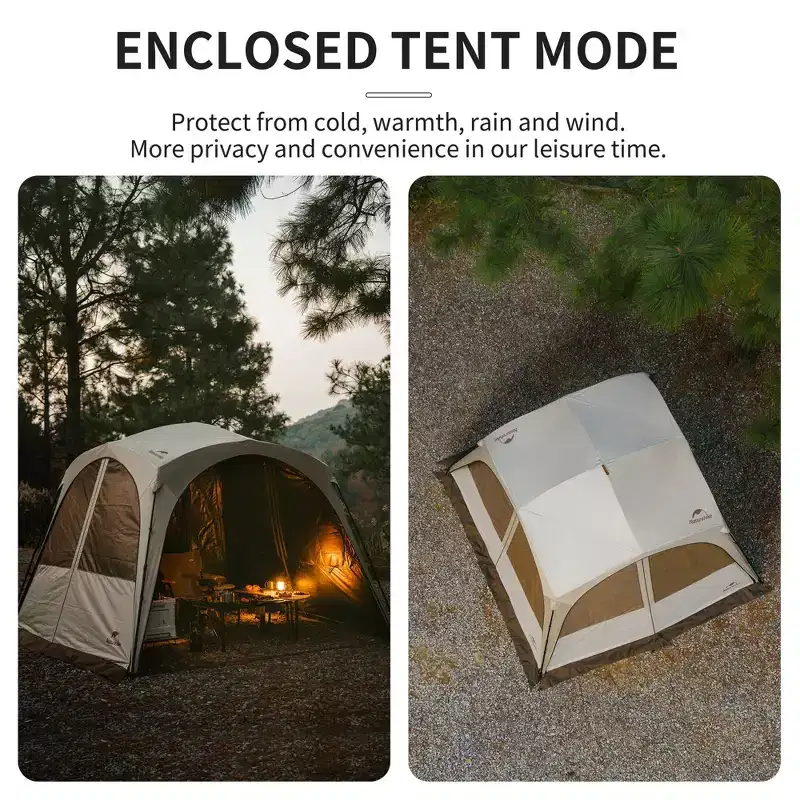 Naturehike Cloud Boundar Tent Door Curtain for 4-sided Canopy Tent, Sun Shelter Accessory, Windproof & Privacy Screen for Camping Canopy Tent