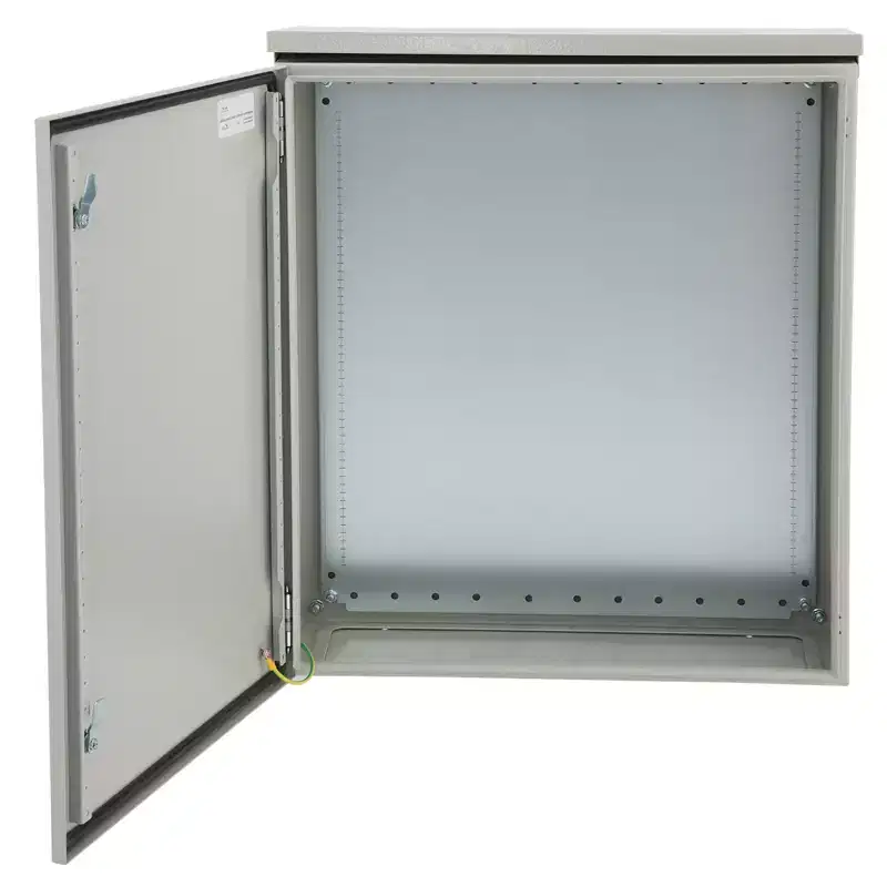 VEVOR Electrical Enclosure, 24 x 24 x 12 in, IP66 Waterproof & Dustproof Cold-Rolled Carbon Steel Hinged Junction Box, White