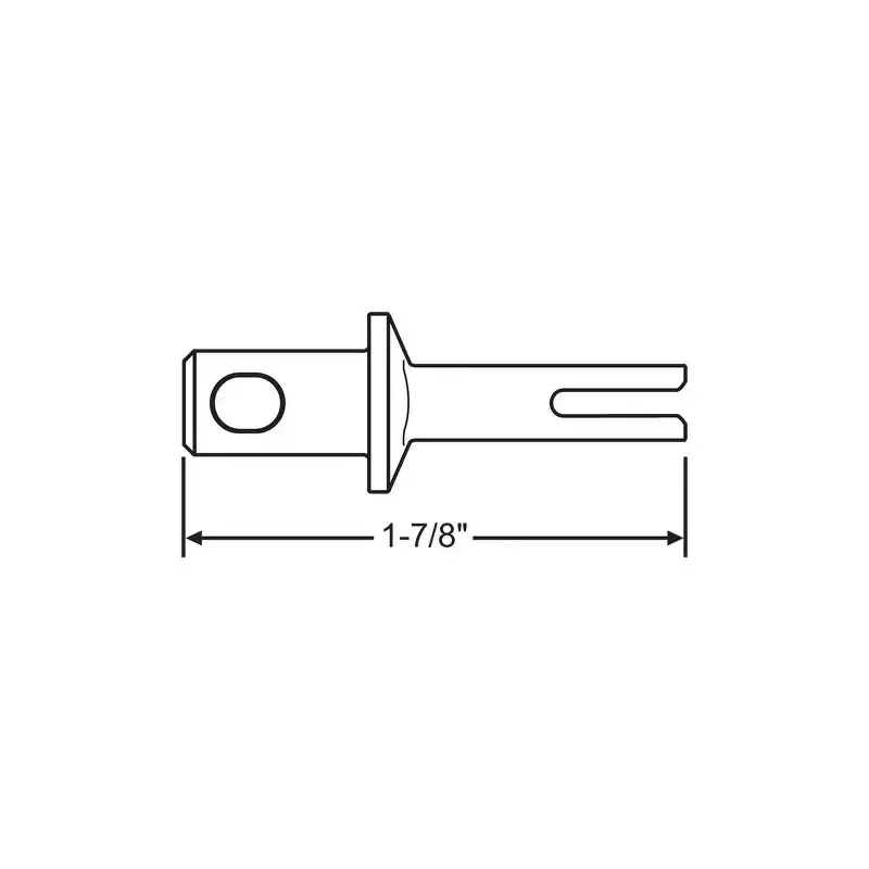 Brixwell Thumbturn Shaft Coupling, 1-7/8 Length, Door Lock Hardware Replacement, for Sliding Door, Aluminum Material and Finish