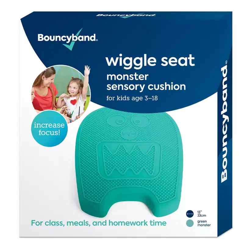 Bouncyband Wiggle Seat Sensory Cushion, Mint Monster