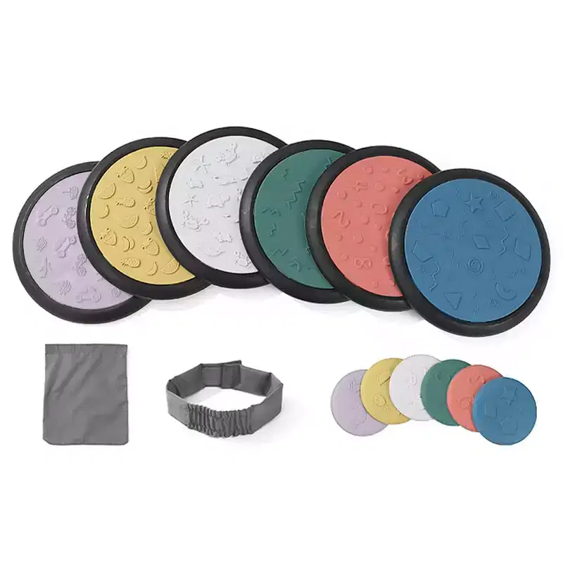 Kore Design Sensory Game Tiles, Assorted Colors, Two Sizes 10.23 & 4, Pastel Colors