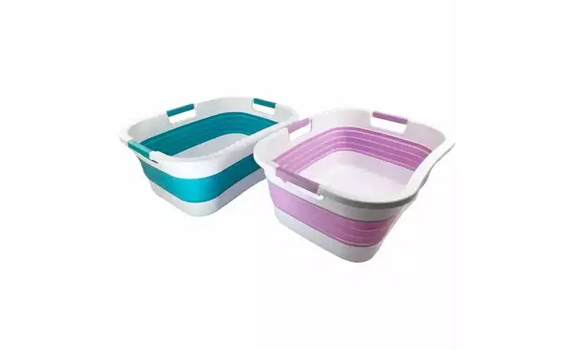 SAMMART 30L (7.9 gallon) Collapsible Plastic Laundry Basket
