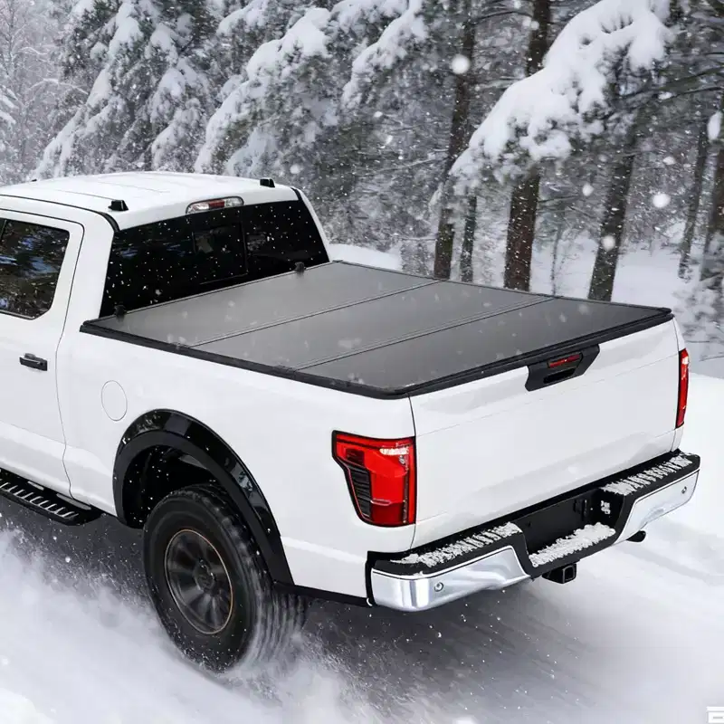 VEVOR Hard Tri-Fold Truck Bed Tonneau Cover, Compatible with 2015-2025 Ford F150 5.5 ft (67.1 in) Bed, Waterproof Folding Truck Tonneau Cover, Black