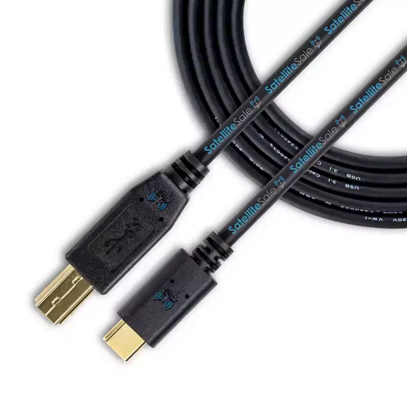 SatelliteSale USB Type C to Type C or Type B Cable Data and Power Male to Male Cord Universal Wire 6 feet