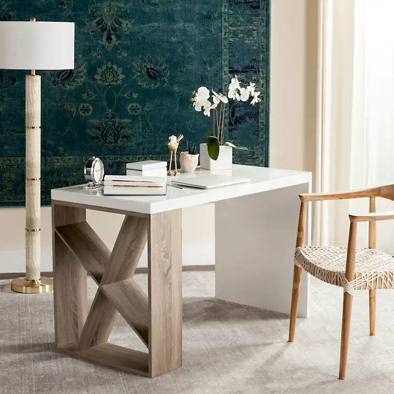Modern Scandinavian Storage Lacquer Desk