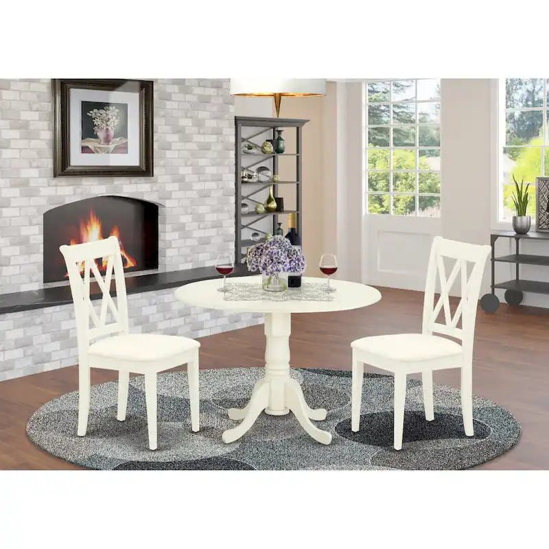 East West Furniture Dining Set - a Dining Table and Dining Room Chairs - (Finish & Pieces Option)
