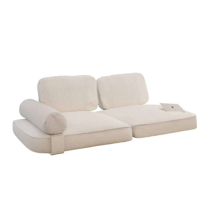 WOWMAX Convertible Love Seat Sofa Floor Bed Chair