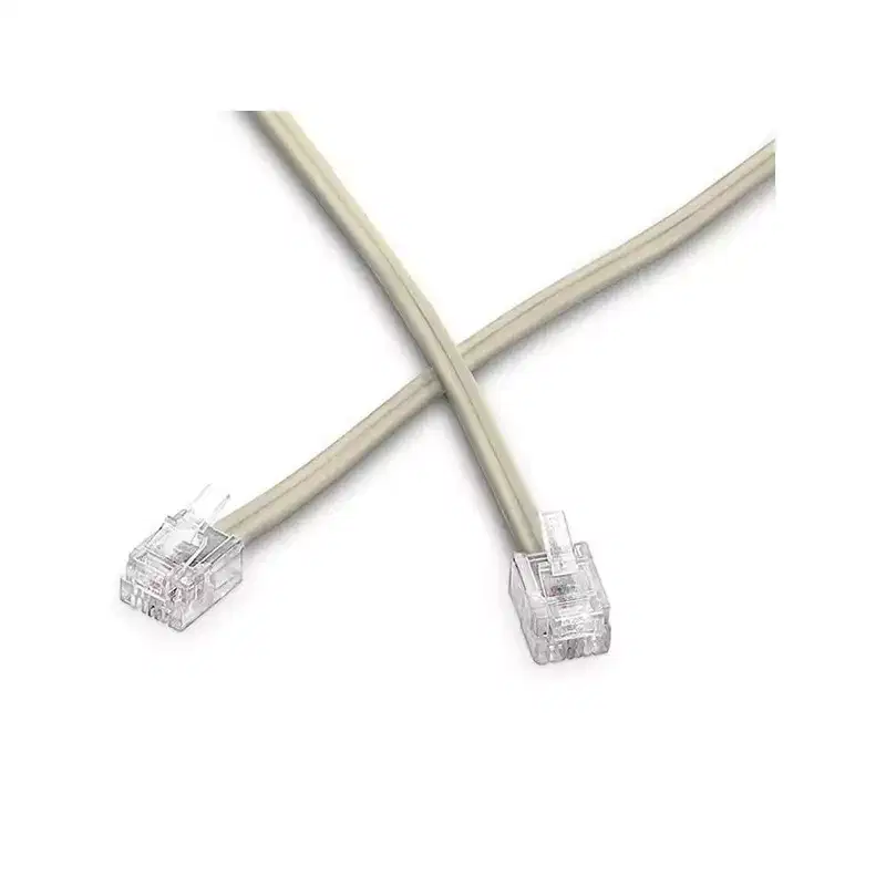 SatelliteSale RJ-11 Ethernet Telephone Cord Phone Cable Wire Ivory Beige 25 feet