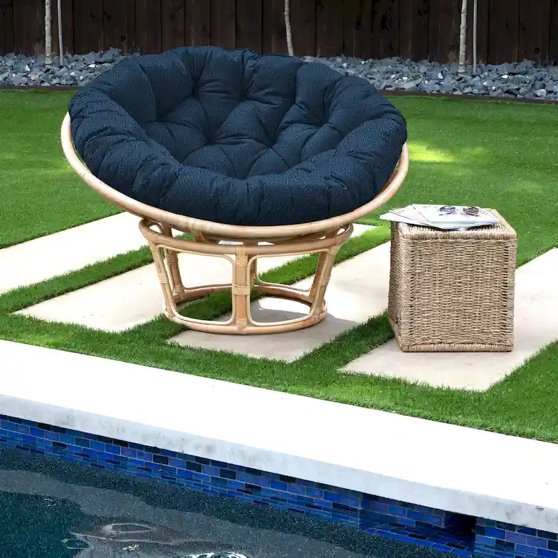 Sorra Home Sunbrella Outdoor Papasan Cushion - 44 in W x 44 in W x 4 in H