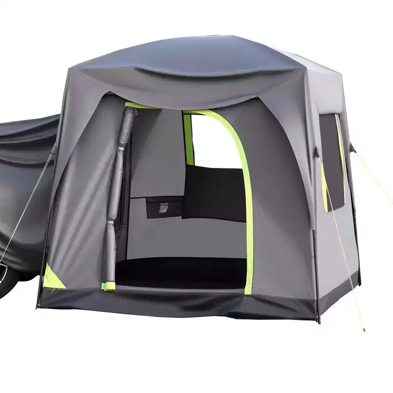 VEVOR SUV Tent for Camping, 10FT L x 8FT W, Waterproof PU2000mm Spacious Double Layer Design for 5-8 Person, SUV Camping Tent with Mesh Windows, Gray