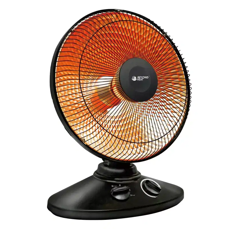 BEYOND HEAT Oscillating Radiant Dish Heater, 1000W Space Heater with Adjustable Tilt and Overheat Protection, Radiant Heaters for Indoor Use