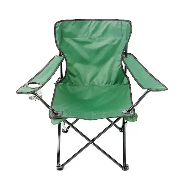 Foldable Camping Chair with Cup Holder & Carrying Case, Green
