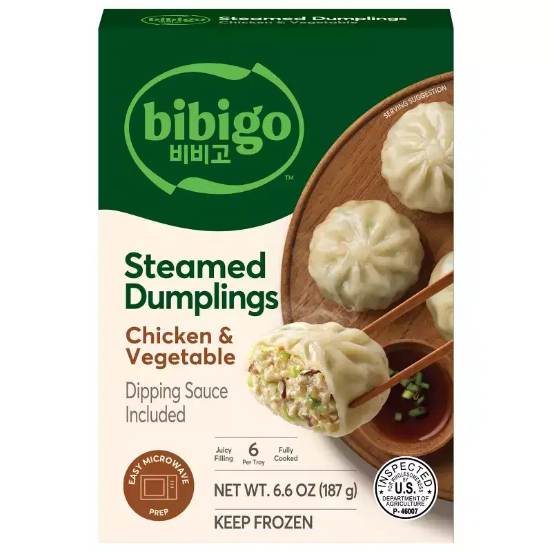 bibigo Frozen Chicken & Vegetable Steamed Dumplings - 6.6oz