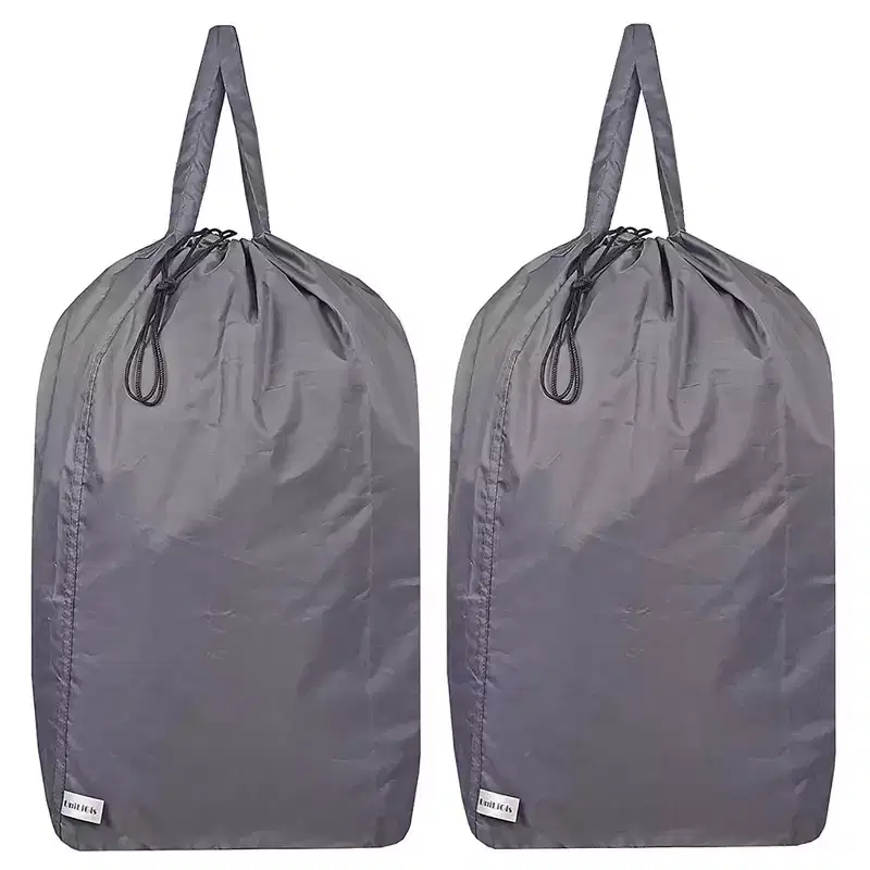 Narwey Washable Travel Laundry Bag with Handles and Drawstring (2 Pack)