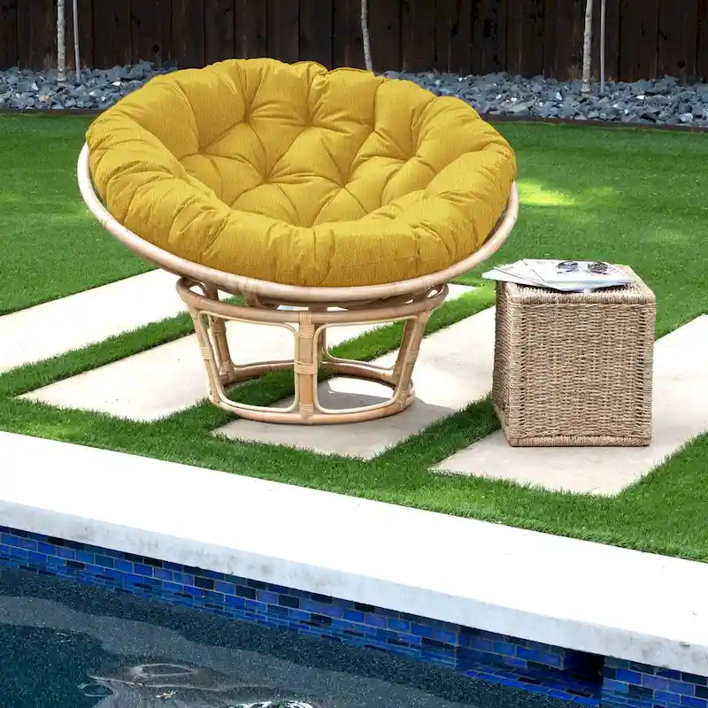 Sorra Home Sunbrella Outdoor Papasan Cushion - 44 in W x 44 in W x 4 in H
