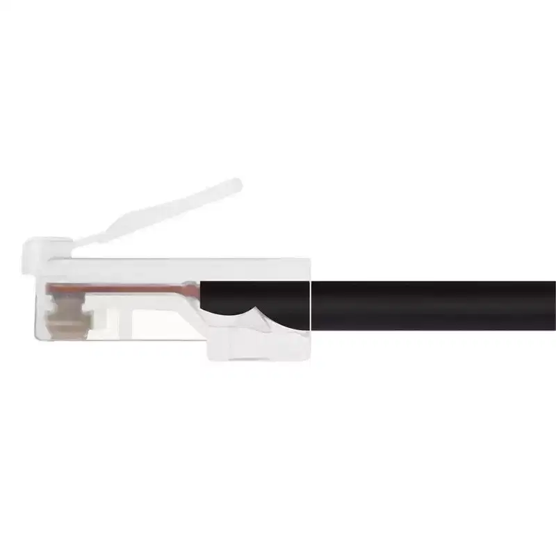 Monoprice Cat5e Ethernet Patch Cable - 7 Feet - Black | Network Internet Cord - RJ45, Stranded, 350Mhz, UTP, Pure Bare Copper Wire, 24AWG - Zeroboot