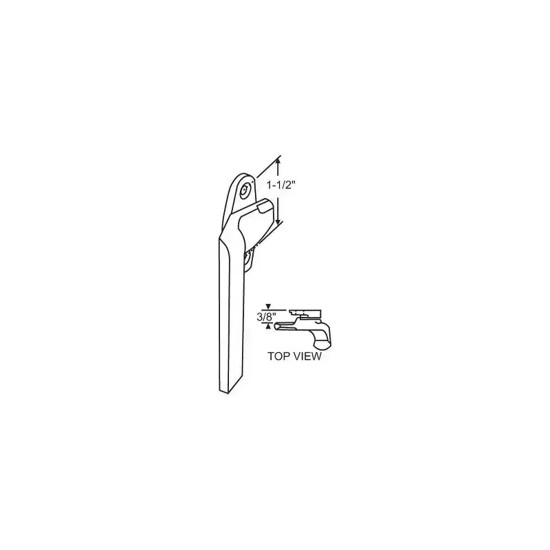 Brixwell Cam Handle, 1-1/2 Hole Center, 3/8 Keeper Thickness For Hopper Use, Use With Keeper, Plastic Material, White Finish