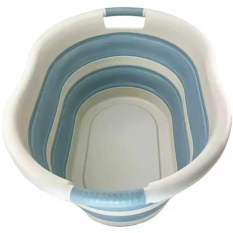 SAMMART 36L (9.5Gallons) Collapsible Oval Plastic Laundry Basket/ Tub