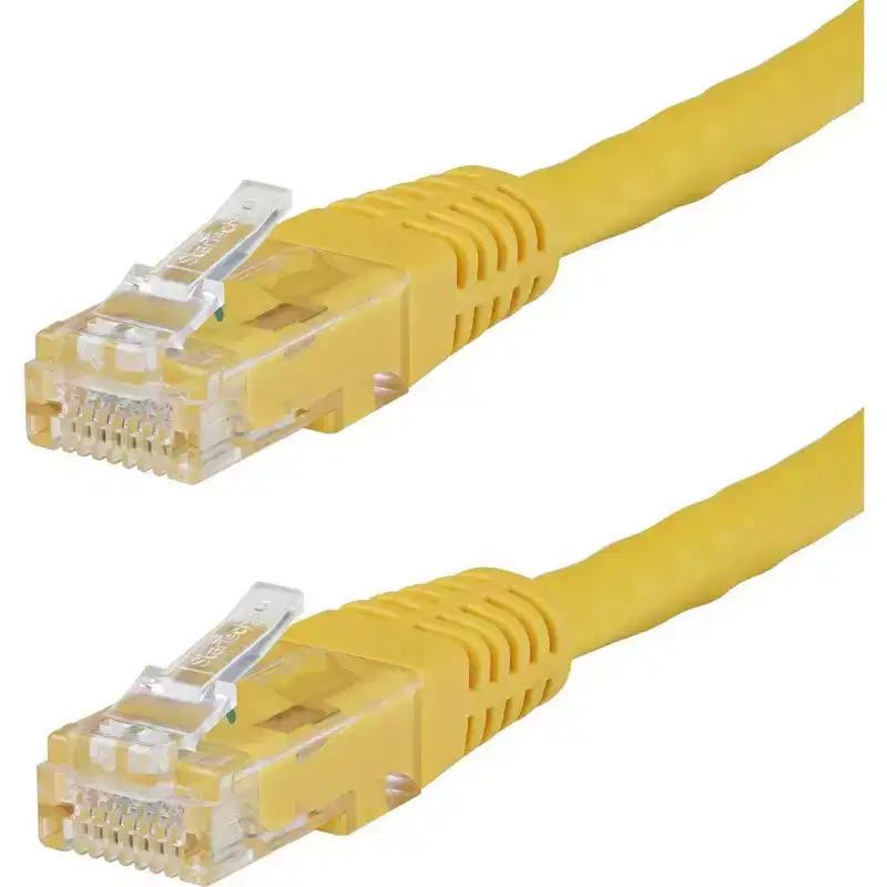 StarTech.com 50ft Cat6 Ethernet Cable - Yellow UTP 100W PoE - C6PATCH50YL