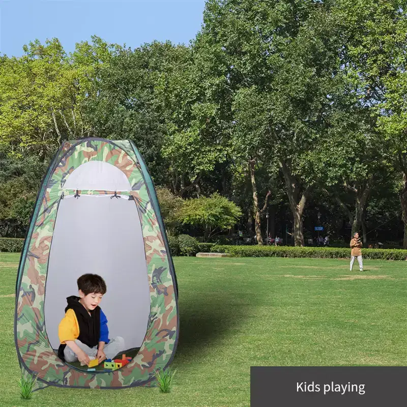NAYSAYE Pop-Up Instant Portable Shower Tent Outdoor Privacy Toilet & Changing Room for Camping and Outdoor Activities, Camouflage, 47.24*47.24*74.8