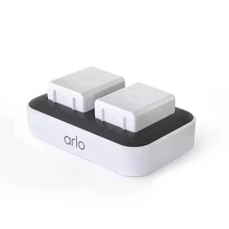 Arlo VMA5400C-100NAR Accessory Dual Charging Station, Charge Up to Two Batteries, Compatible with Arlo Ultra, Pro3 and Pro4 - Certified Refurbished