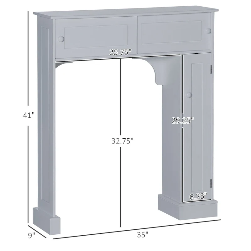 Over-the-Toilet Storage Cabinet with Adjustable Shelves