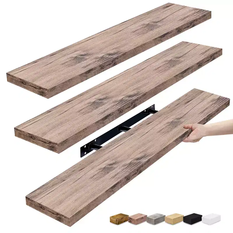Sorbus 3 Pack 48 Inch Wall Mounted Floating Shelves - for Bedroom, Kitchen, Living Room, Bathroom Shelves, Farmhouse Home Dcor