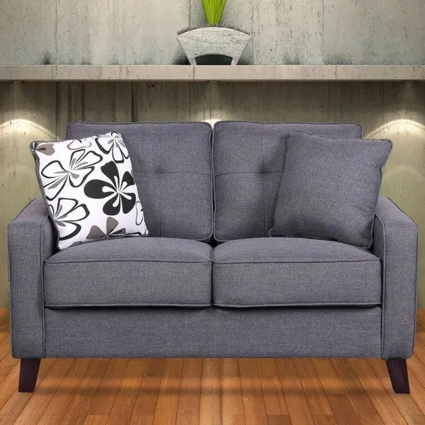 Lillana Linen Upholstered Tufted Loveseat