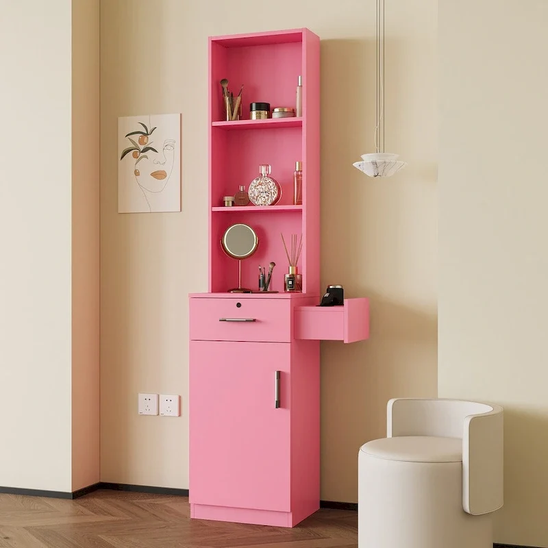 15.67 in. W x 70.87 in. H MDF Freestanding Linen Cabinet with Multi-layer Storage